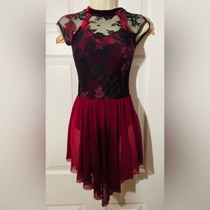 Gorgeous burgundy ballet/contemporary costume.